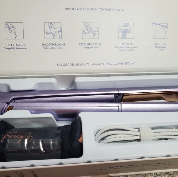 New still in box Cordless flat Iron Unbound Brand